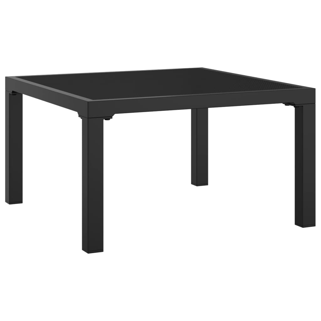 Voetenbankje Met Kussen Poly Rattan Zwart En Grijs Voetensteun