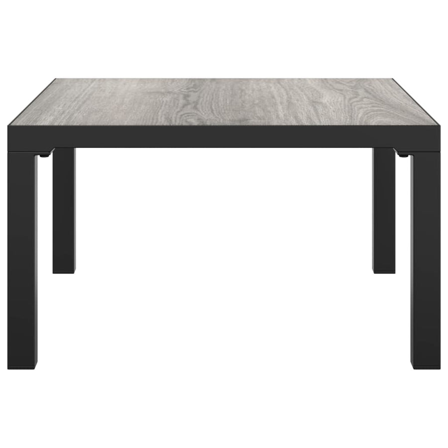 Salon Tuin 55X55X3 Cm Dpc En Staal Grijs Tafel