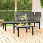 Salon Tuin 55X55X3 Cm Dpc En Staal Grijs Tafel