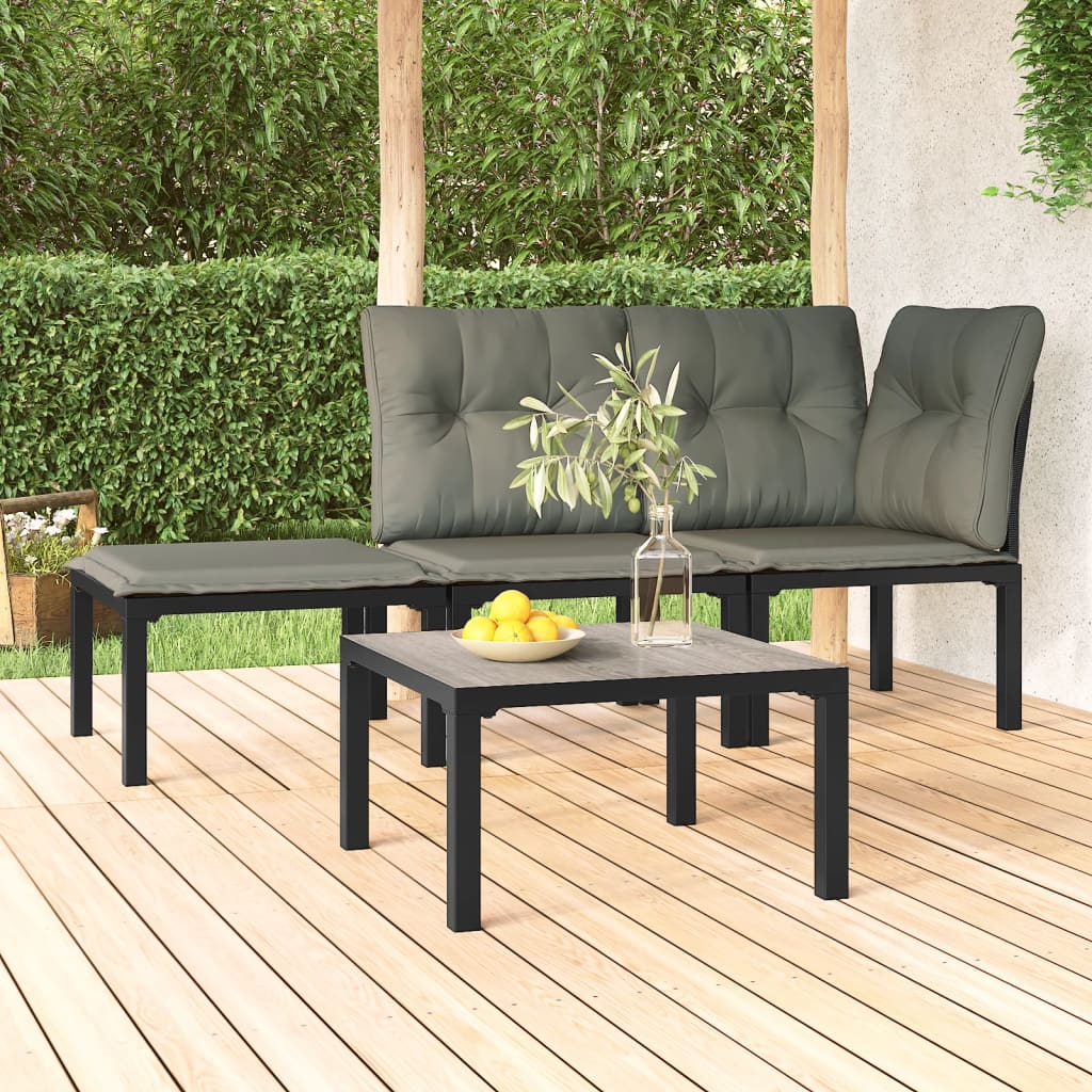 Salon Tuin 55X55X3 Cm Dpc En Staal Grijs Tafel
