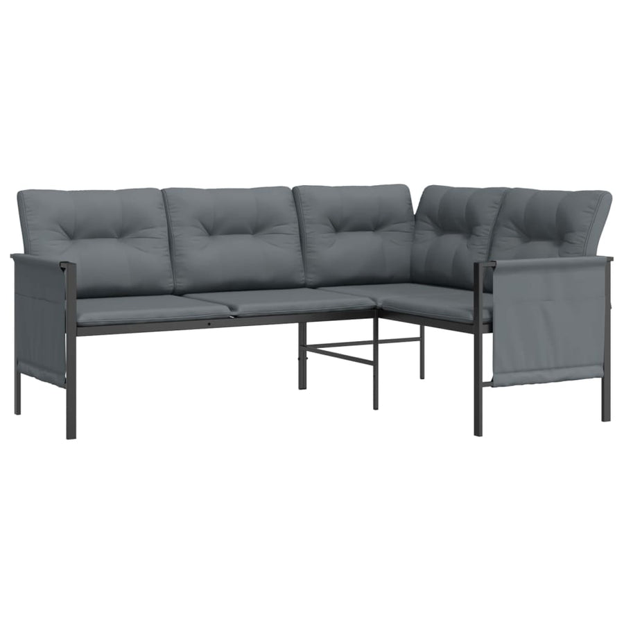2-Delige Loungeset Staal Antracietkleurig table + corner