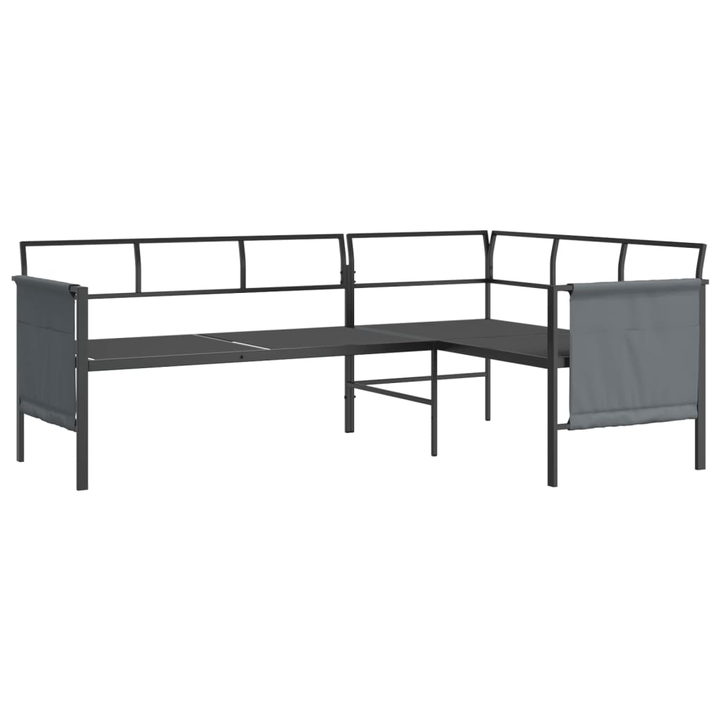2-Delige Loungeset Staal Antracietkleurig table + corner
