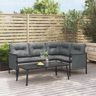 Tuintafel 110x55x35 cm staal antraciet
