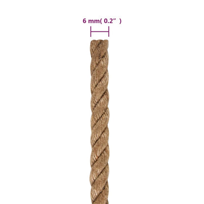 Touw 25 m lang 6 mm dik jute 6 mm 25 m