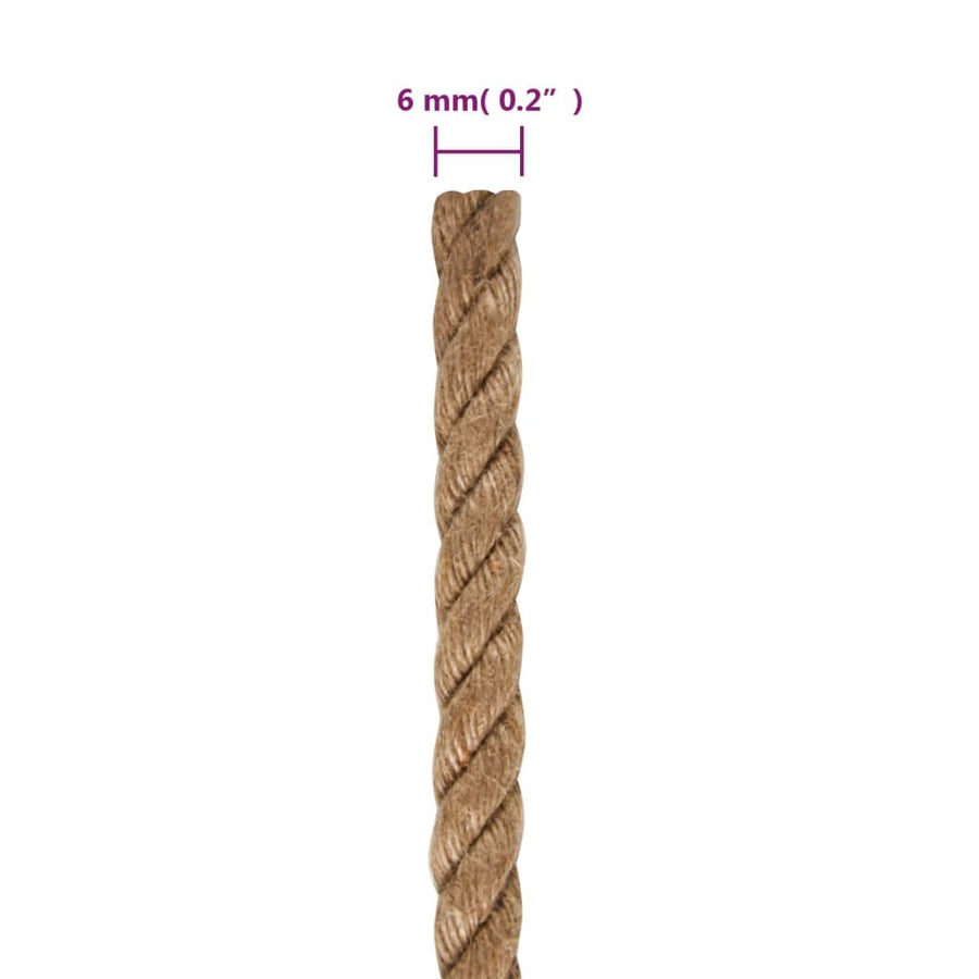 Touw 50 m lang 6 mm dik jute 6 mm 50 m
