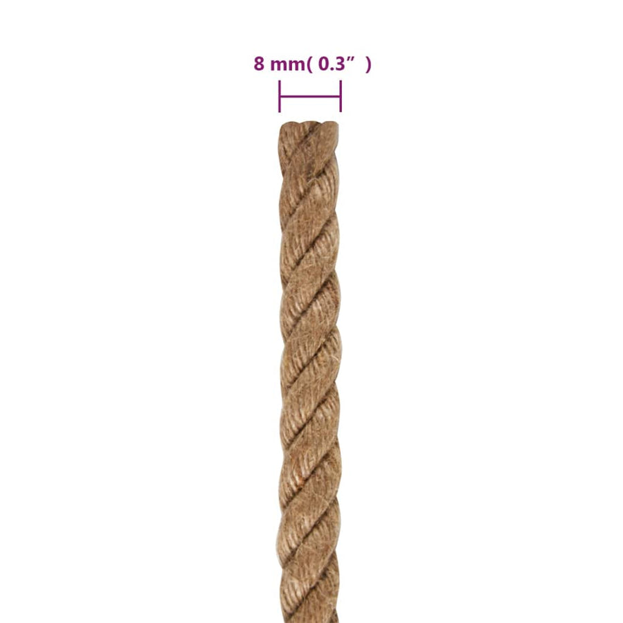 Touw 250 m lang 8 mm dik jute 8 mm 250 m