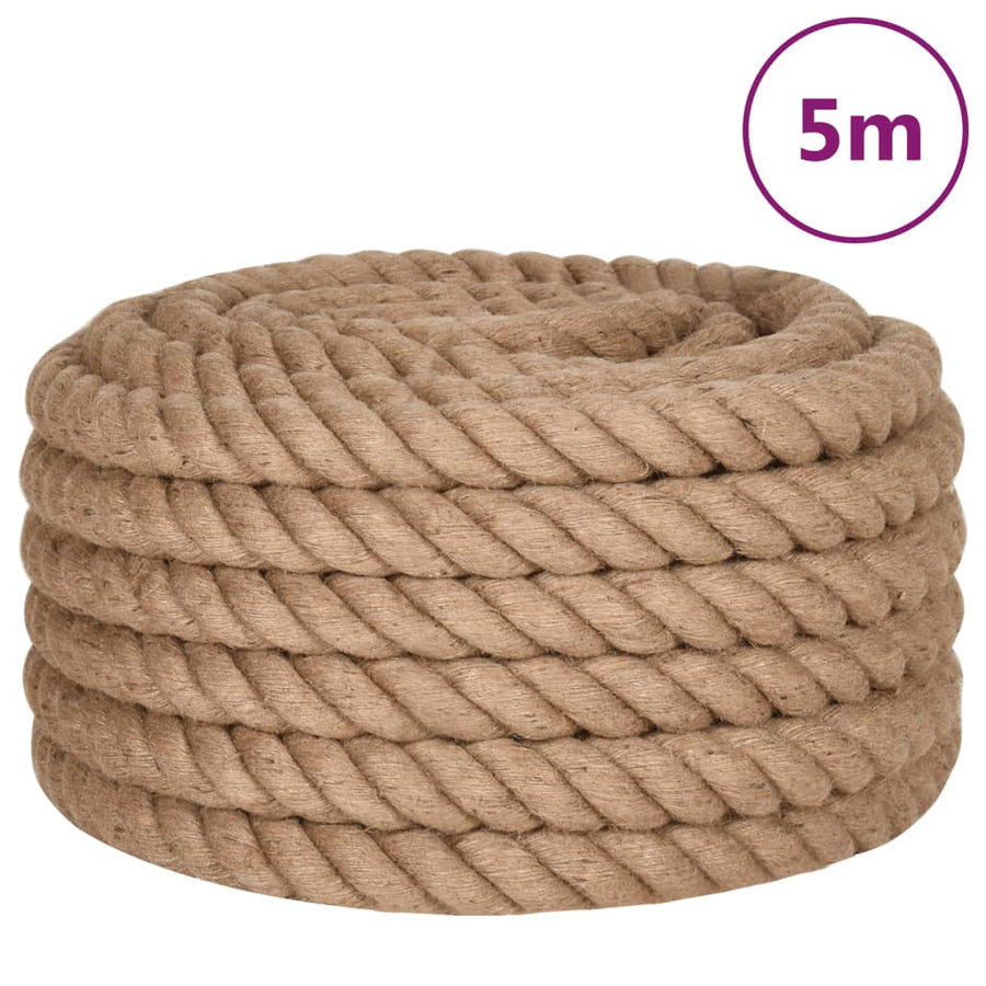 Touw 5 m lang 40 mm dik jute 40 mm 5 m
