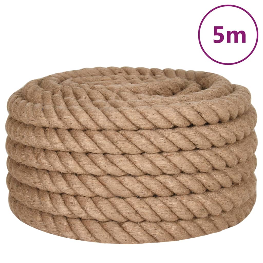 Touw 5 m lang 50 mm dik jute 50 mm 5 m