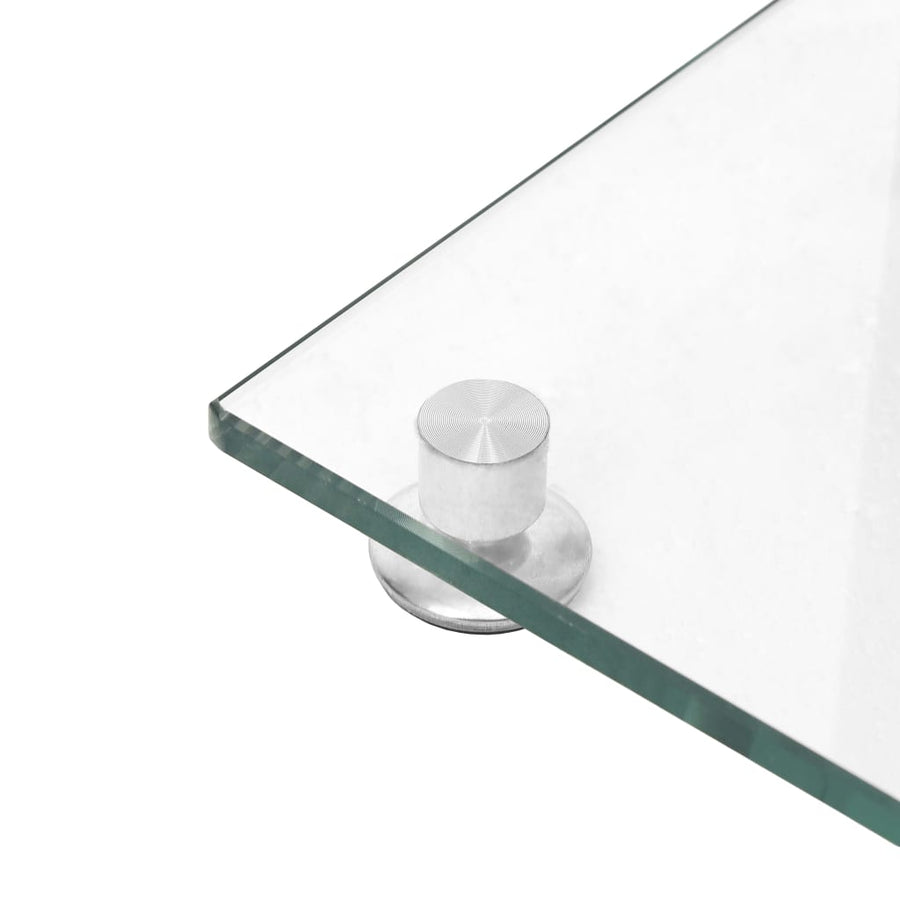 Luidsprekerstandaards 2 St 1 Pijler Gehard Glas Kleurig Zilver