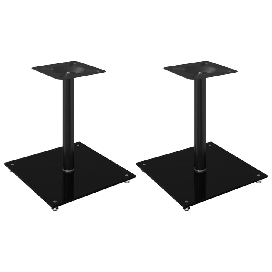 Luidsprekerstandaards 2 St 1 Pijler Gehard Glas 40 x 40 x 46 cm Zwart