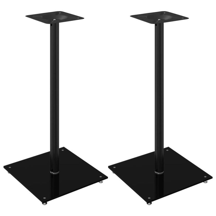 Luidsprekerstandaards 2 St 1 Pijler Gehard Glas 40 x 40 x 86 cm Zwart