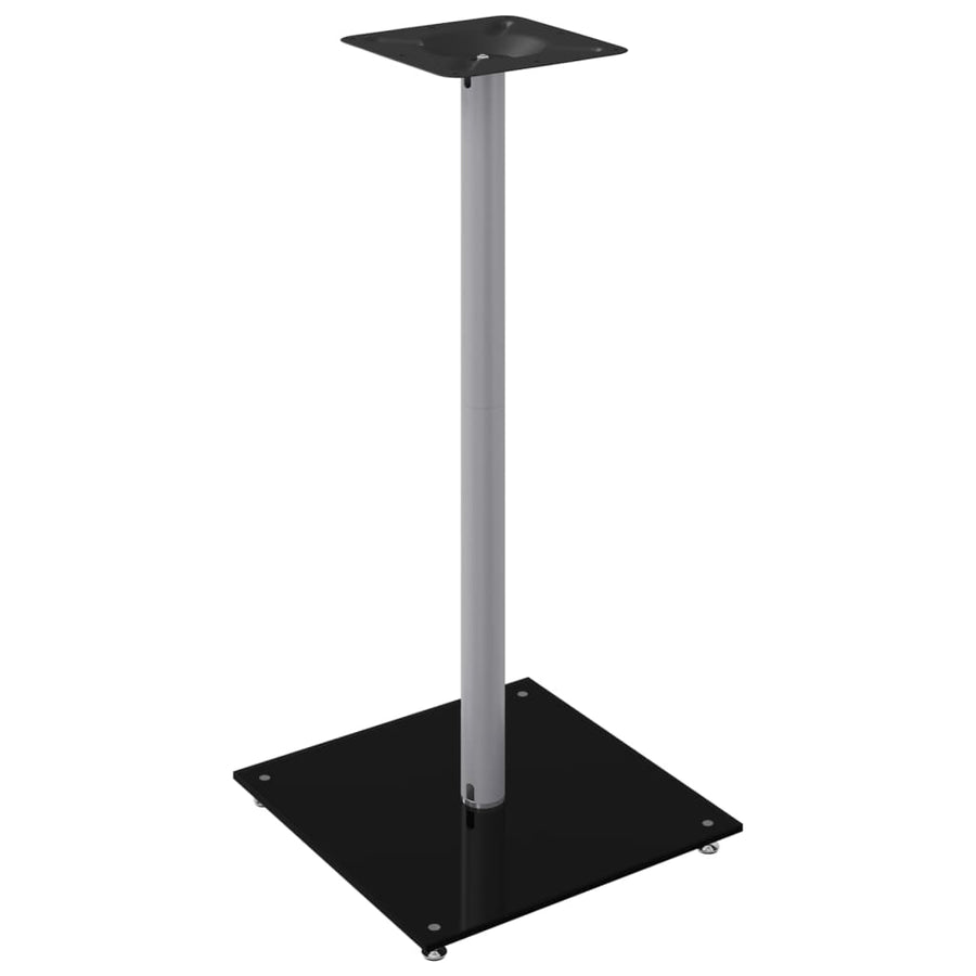 Luidsprekerstandaards 2 St 1 Pijler Gehard Glas 40 x 40 x 86 cm Zwart en zilver
