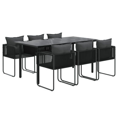-Delige Tuinset Zwart 5 160 cm tafellengte