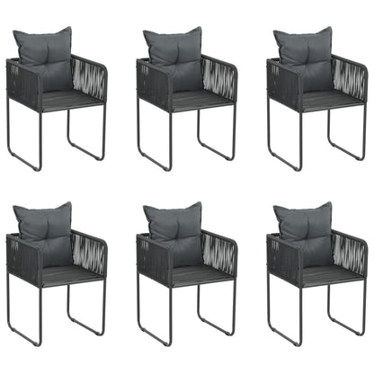 -Delige Tuinset Zwart 5 160 cm tafellengte