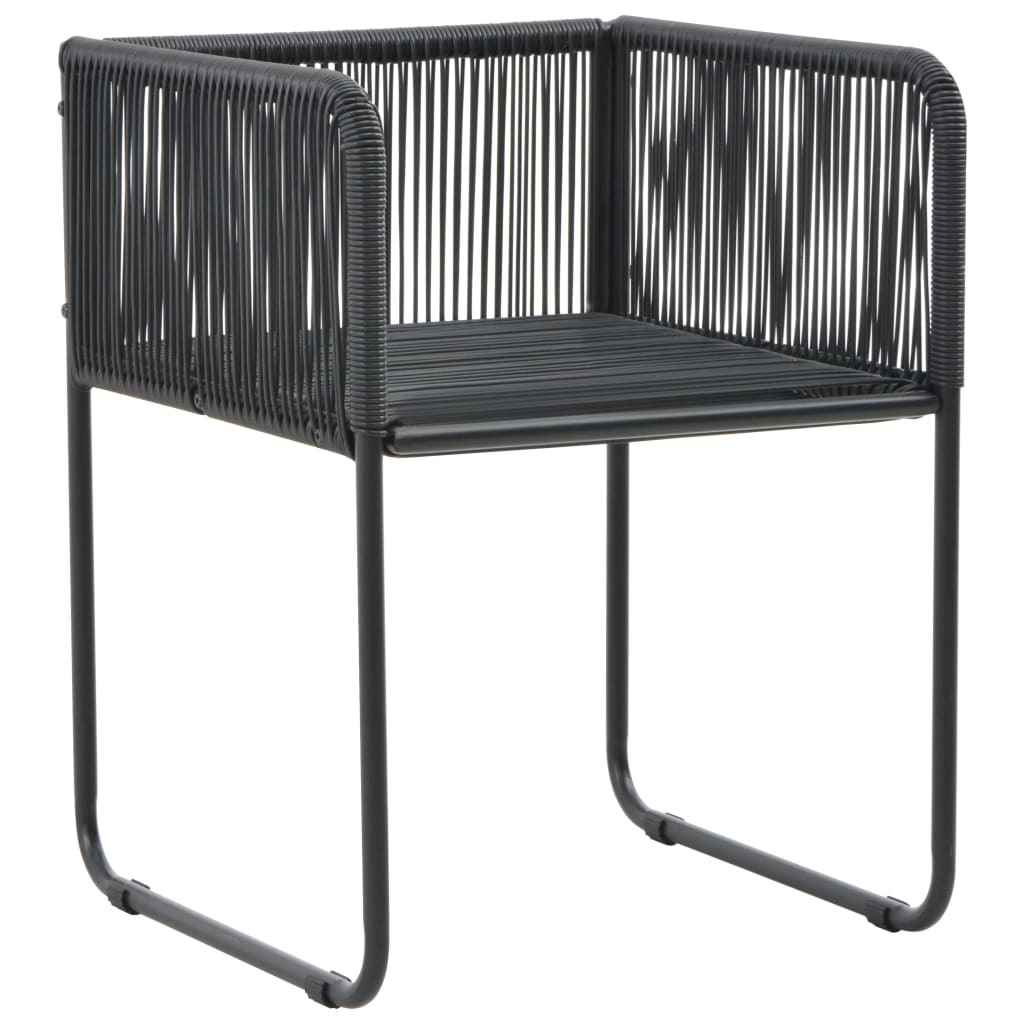 -Delige Tuinset Zwart 5 160 cm tafellengte