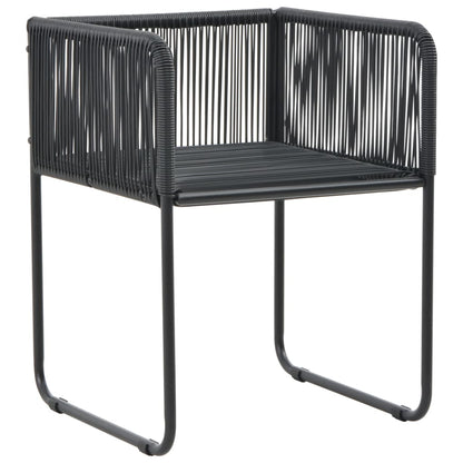 -Delige Tuinset Zwart 5 160 cm tafellengte