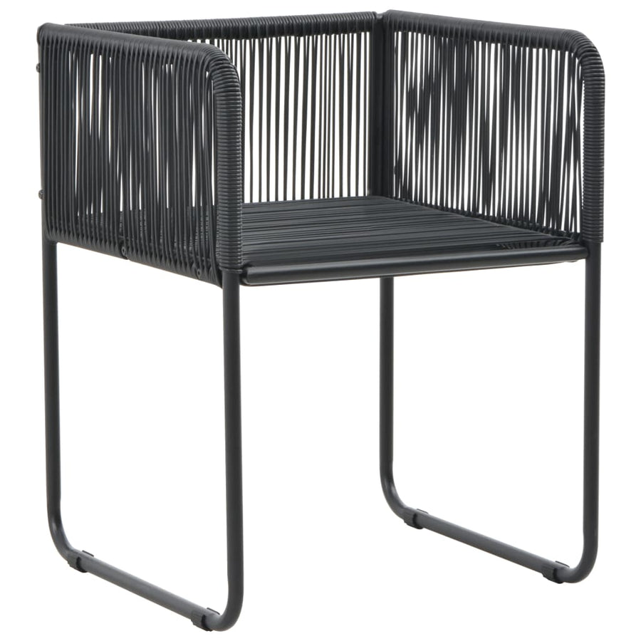 -Delige Tuinset Zwart 5 160 cm tafellengte