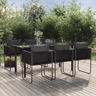7-piece garden set black