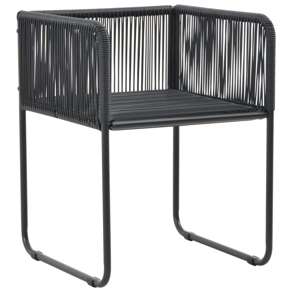 -Delige Tuinset Zwart 5 160 cm tafellengte