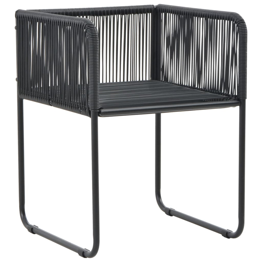 -Delige Tuinset Zwart 5 160 cm tafellengte