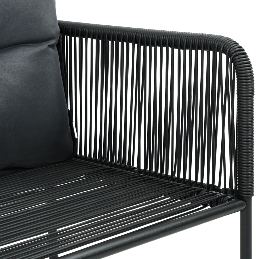 -Delige Tuinset Zwart 5 160 cm tafellengte