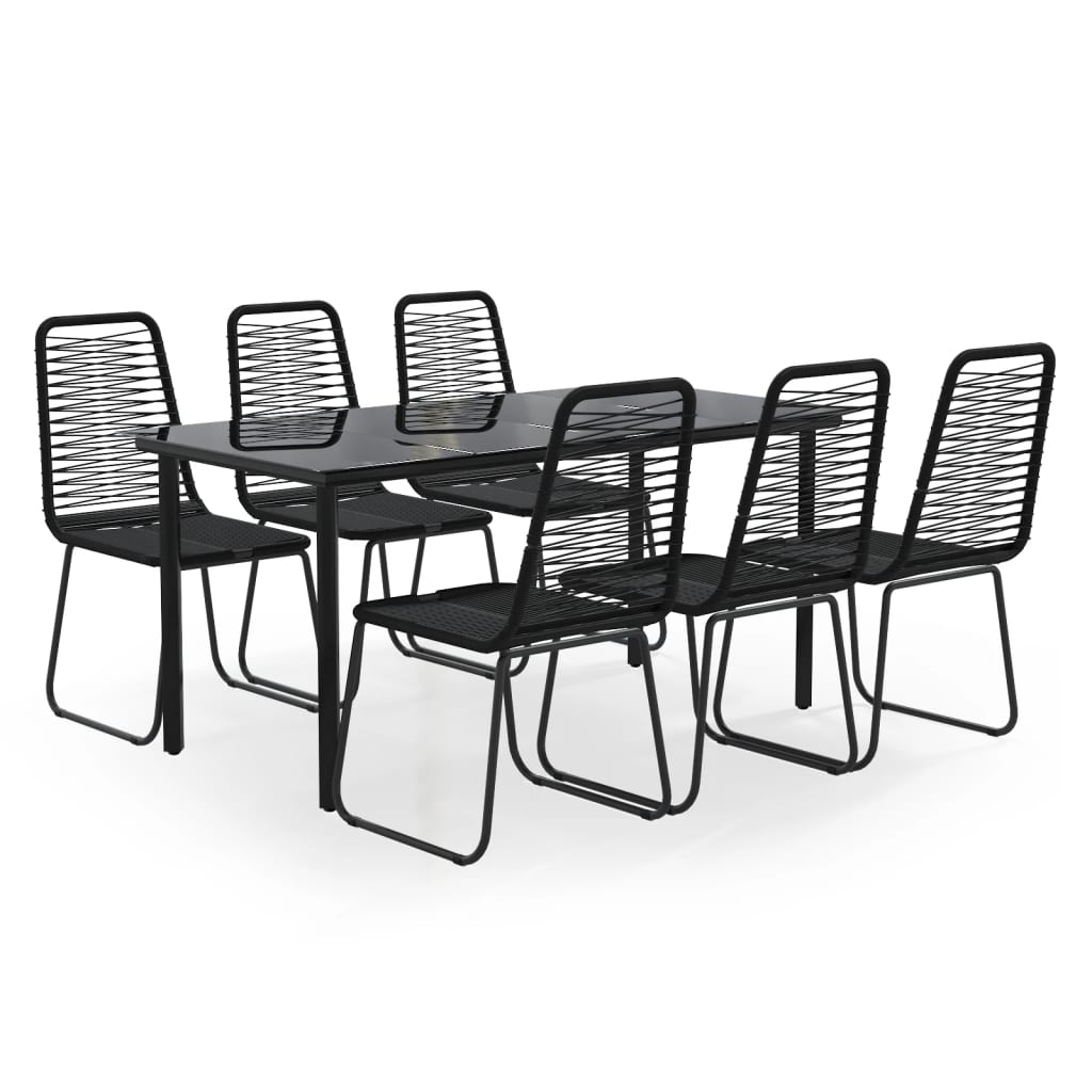 7-delige Tuinset zwart