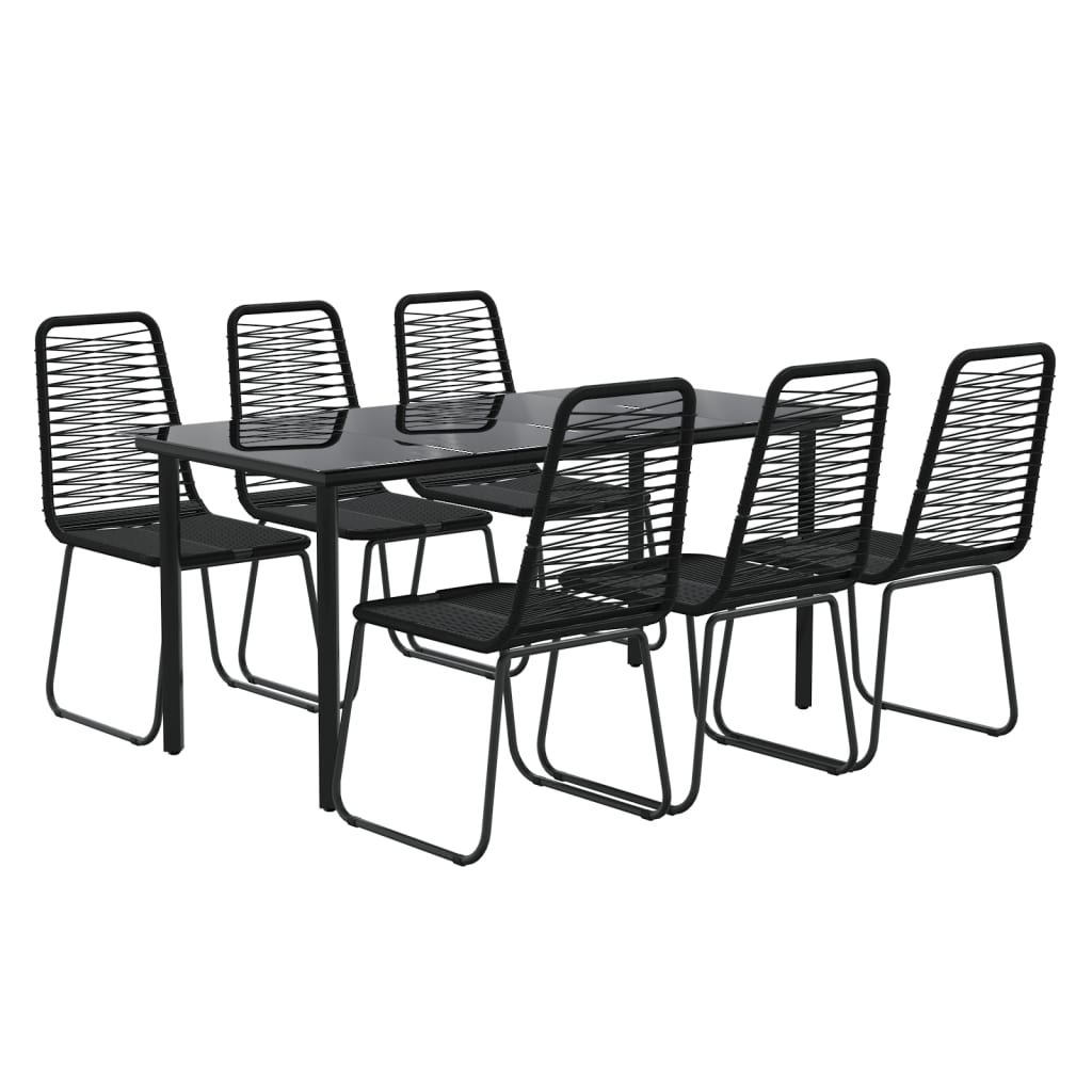 7-delige Tuinset zwart