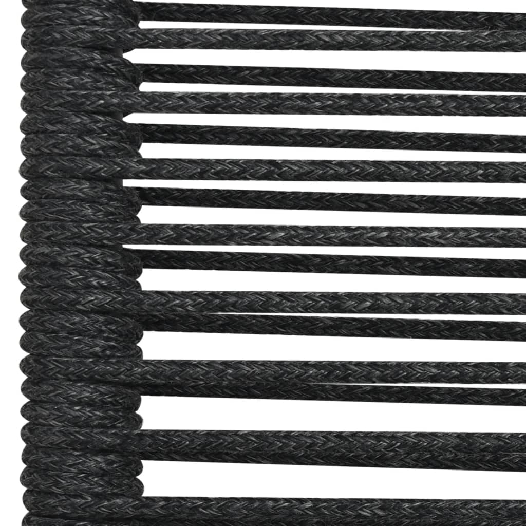 -Delige Tuinset Katoenen Touw En Staal Zwart 5 160 cm tafellengte