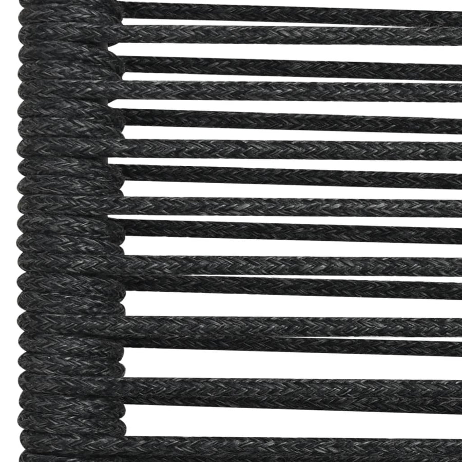 -Delige Tuinset Katoenen Touw En Staal Zwart 5 160 cm tafellengte