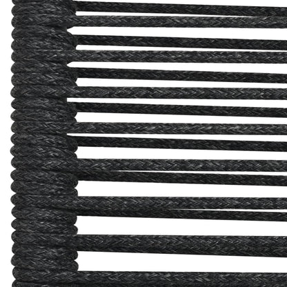 -Delige Tuinset Katoenen Touw En Staal Zwart 7 160 cm tafellengte