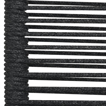-Delige Tuinset Katoenen Touw En Staal Zwart 7 160 cm tafellengte