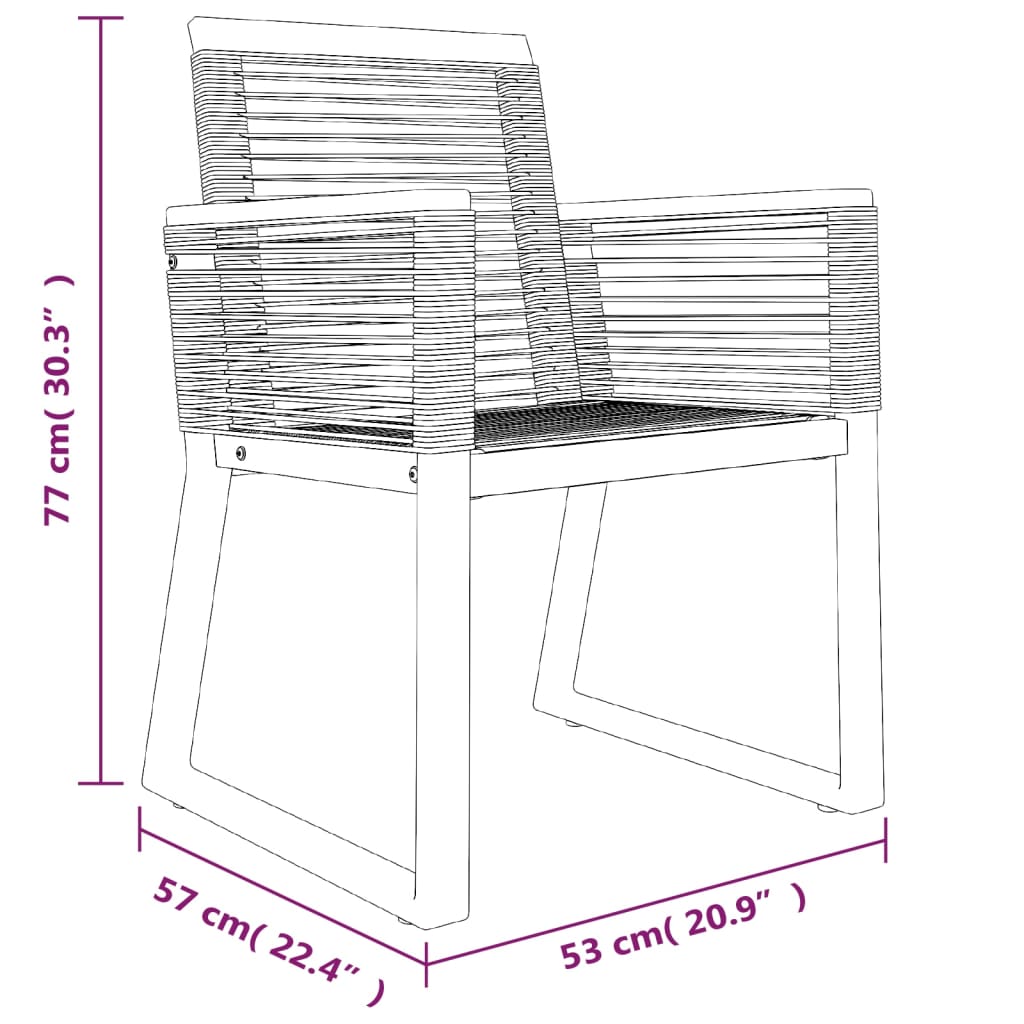 -Delige Tuinset Pvc-Rattan Zwart 7 160 cm tafellengte