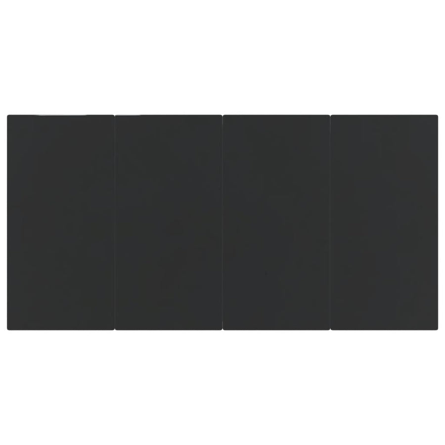 -Delige Tuinset Pvc-Rattan Zwart 5 160 cm tafellengte