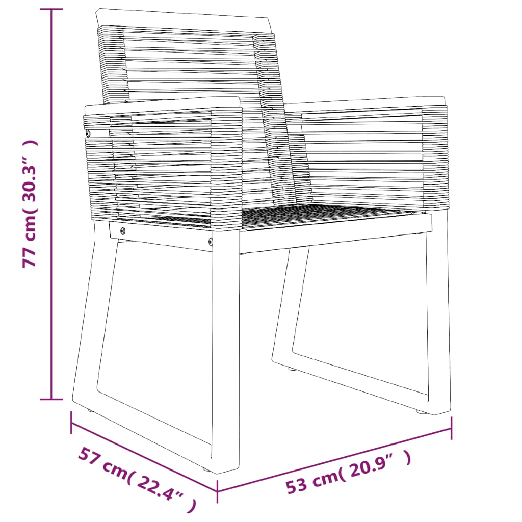 -Delige Tuinset Pvc-Rattan Zwart 5 160 cm tafellengte