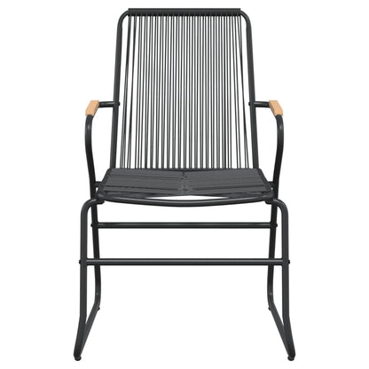 -Delige Tuinset Pvc-Rattan Zwart 7 160 cm tafellengte