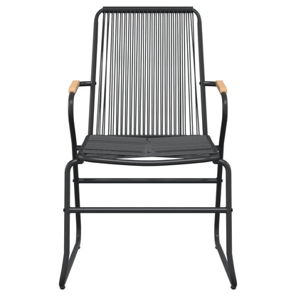 -Delige Tuinset Pvc-Rattan Zwart 7 160 cm tafellengte