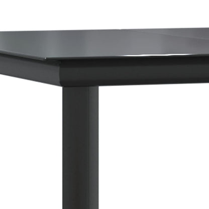 -Delige Tuinset Met Kussens 7 160 cm tafellengte Bruin en zwart