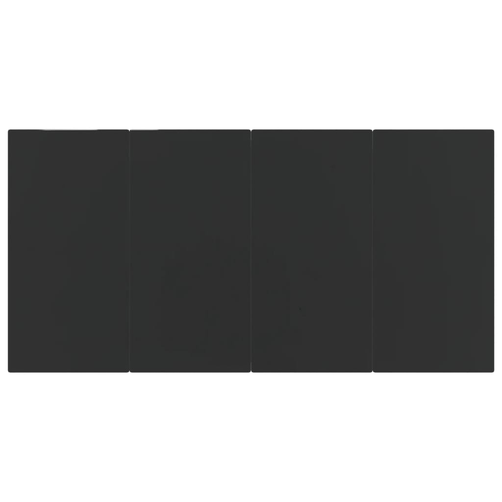 -Delige Tuinset Poly Rattan 7 160 cm tafellengte Zwart