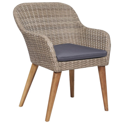 -Delige Tuinset Met Kussens 7 160 cm tafellengte Bruin