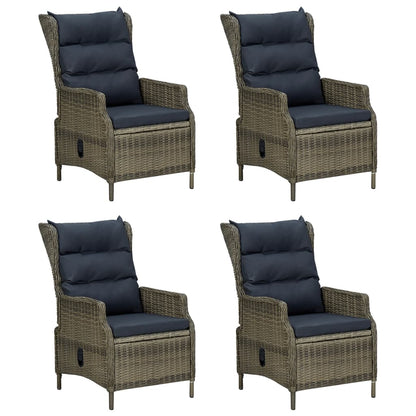 5-Delige Tuinset Poly Rattan 4 160 cm tafellengte Bruin