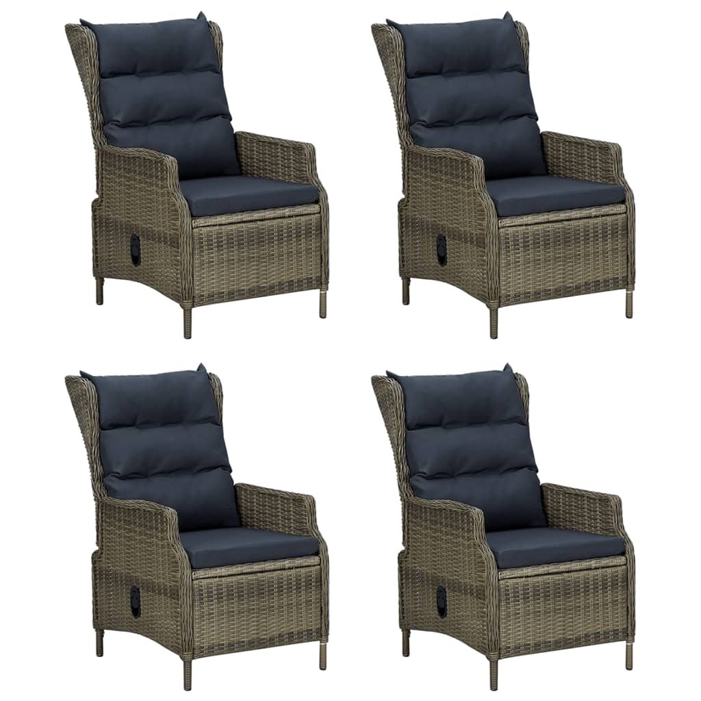 5-Delige Tuinset Poly Rattan 4 160 cm tafellengte Bruin