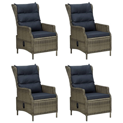 5-Delige Tuinset Poly Rattan 4 160 cm tafellengte Bruin