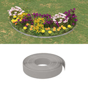 Tuinrand 10 m 10 cm polyetheen grijs