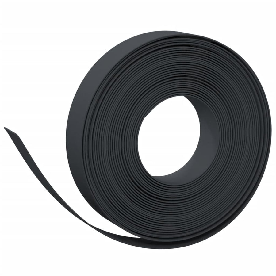 Tuinbegrenzing 10 m 10 cm polyetheen zwart 10 x 0.1 m Zwart