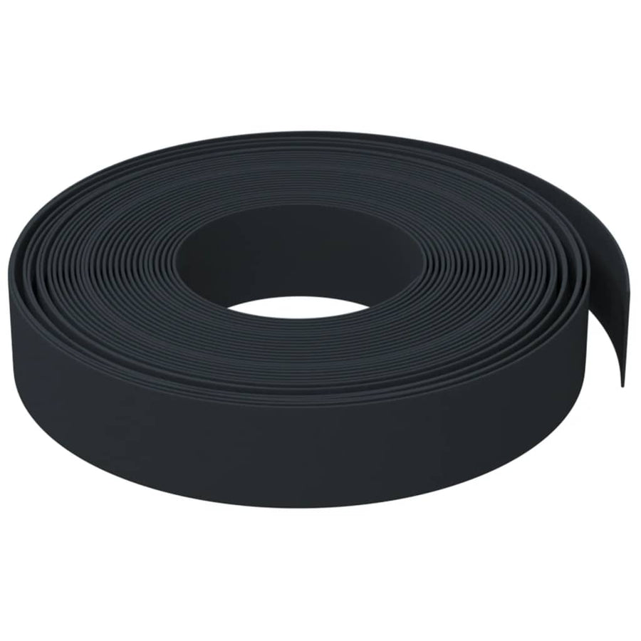 Tuinbegrenzing 10 m 10 cm polyetheen zwart 10 x 0.1 m Zwart