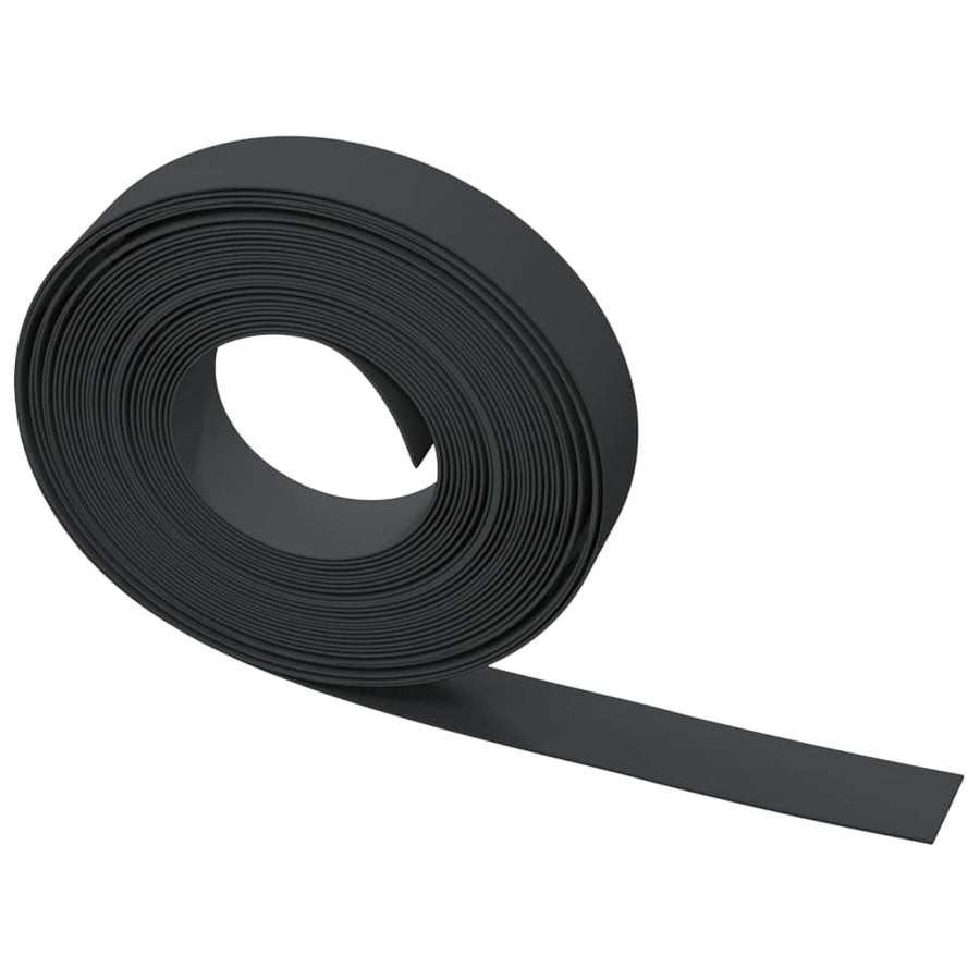 Tuinbegrenzing 10 m 10 cm polyetheen zwart 10 x 0.1 m Zwart