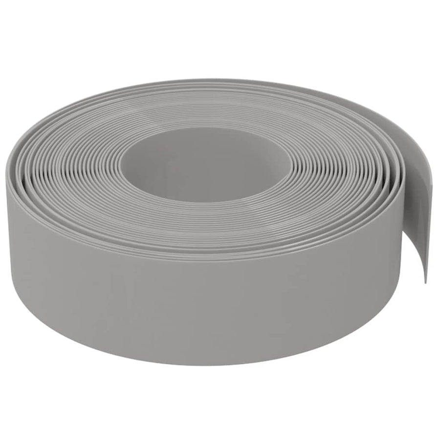Tuinrand 10 m 15 cm polyetheen grijs 10 x 0.15 m Grijs