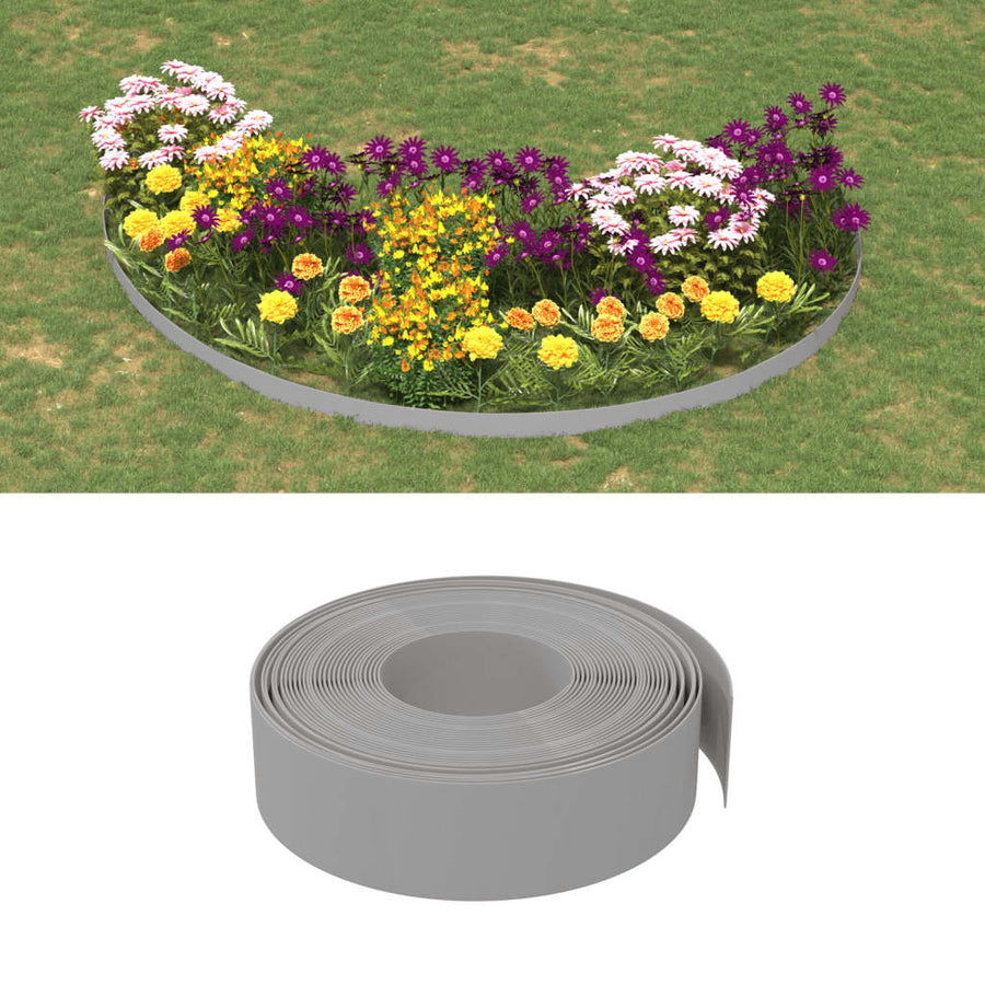 Tuinrand 10 M 20 Cm Polyetheen Grijs