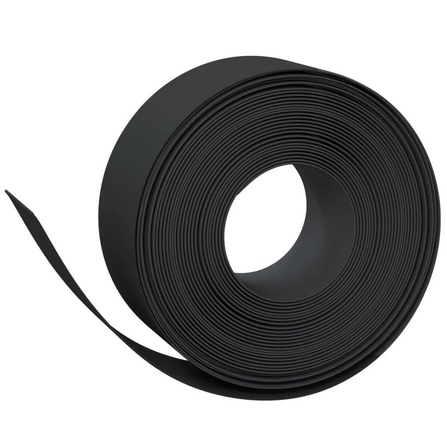 Tuinrand 10 m 20 cm polyetheen zwart 10 x 0.2 m Zwart