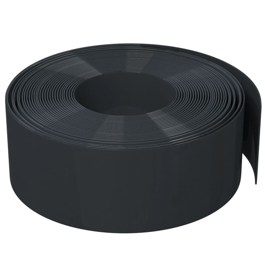 Tuinrand 10 m 20 cm polyetheen zwart 10 x 0.2 m Zwart